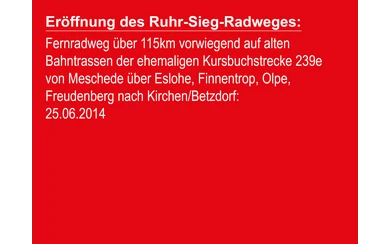 Eröffnung Ruhr-Sieg-Radweg